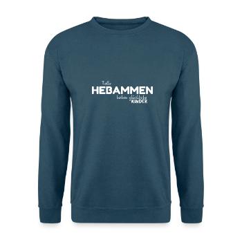 Hebamme - Unisex Pullover - Indigoblau - Vorne