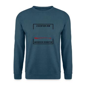 Eigentum von DEIN NAME - Unisex Pullover - Indigoblau - Vorne
