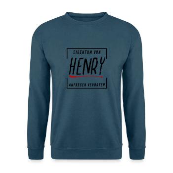 Eigentum von Henry - Unisex Pullover - Indigoblau - Vorne