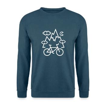 BIKE HILLS - Unisex Pullover - Indigoblau - Vorne