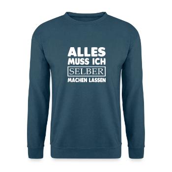 Selber machen lassen - Unisex Pullover - Indigoblau - Vorne