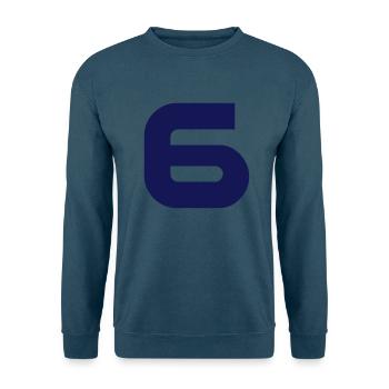 Sechs 6 - Unisex Pullover - Indigoblau - Vorne