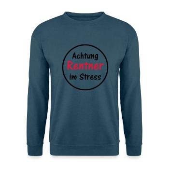 Achtung Rentner im Stress - Unisex Pullover - Indigoblau - Vorne
