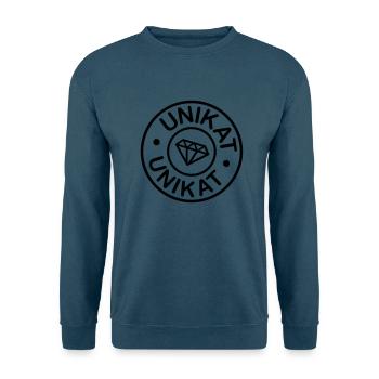 Unikat mit Diamant - Unisex Pullover - Indigoblau - Vorne