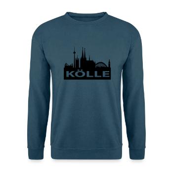Kölner Skyline - Kölle - Unisex Pullover - Indigoblau - Vorne