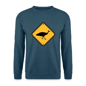 schild gefahr achtung vorsicht hinweis zone gebiet - Unisex Pullover - Indigoblau - Vorne