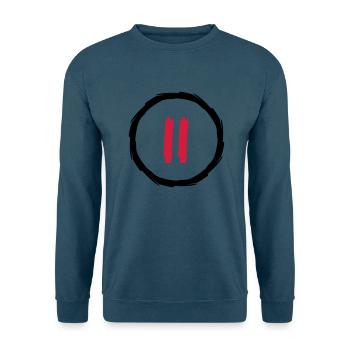 taste pause zahl 2 play musik buttons kreise ringe - Unisex Pullover - Indigoblau - Vorne