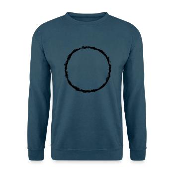 duenner ring risse rund kreis rund streifen linie - Unisex Pullover - Indigoblau - Vorne
