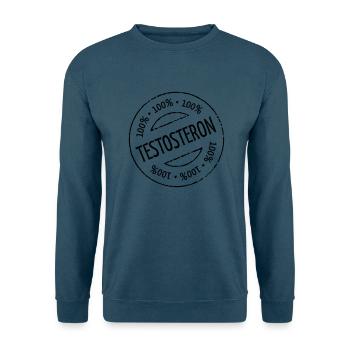 100% Testosteron - Unisex Pullover - Indigoblau - Vorne