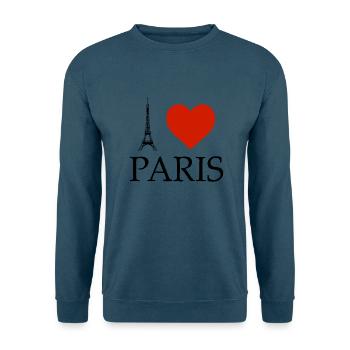 I-love-Paris - Unisex Pullover - Indigoblau - Vorne