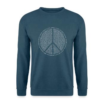 Weltfrieden-Peace - Unisex Pullover - Indigoblau - Vorne