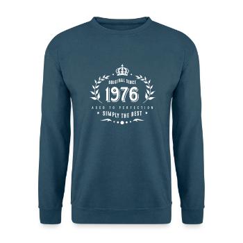 original since 1976 simply the best 40th birthday - Unisex Pullover - Indigoblau - Vorne