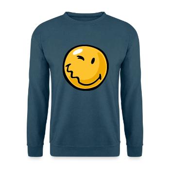 Smiley stung - Unisex Pullover - Indigoblau - Vorne