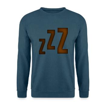 Smiley Sleeping 'ZZZ' - Unisex Pullover - Indigoblau - Vorne