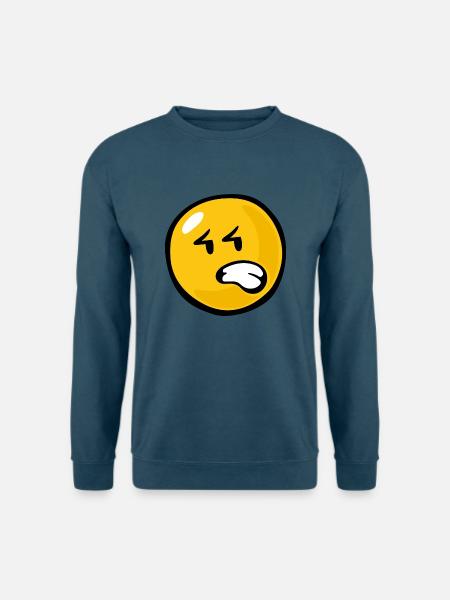 Smiley Anger Aggravation - Unisex Pullover - Indigoblau