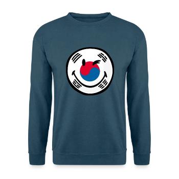 Smiley Flag South Korea - Unisex Pullover - Indigoblau - Vorne