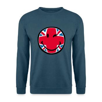 Smiley Great Britain - Unisex Pullover - Indigoblau - Vorne