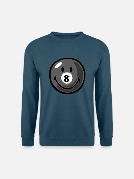 Smiley Pool Ball 8 - Unisex Pullover - Indigoblau