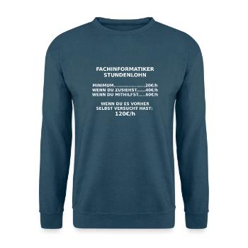 fachinformatiker - Unisex Pullover - Indigoblau - Vorne