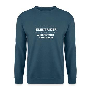 elektriker - Unisex Pullover - Indigoblau - Vorne