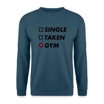 single taken gym - Unisex Pullover - Indigoblau - Vorne