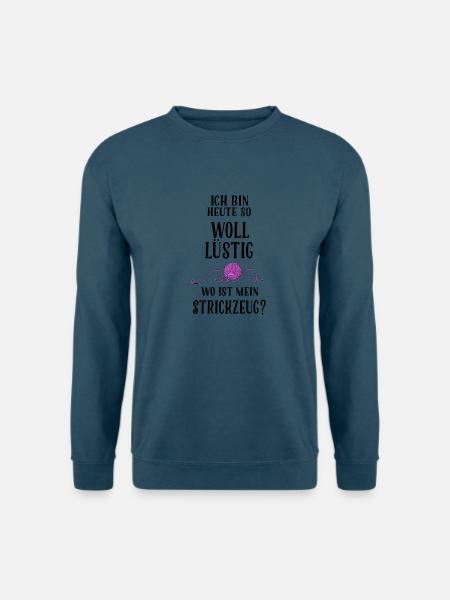 Wollüstig Strickzeug - Unisex Pullover - Indigoblau