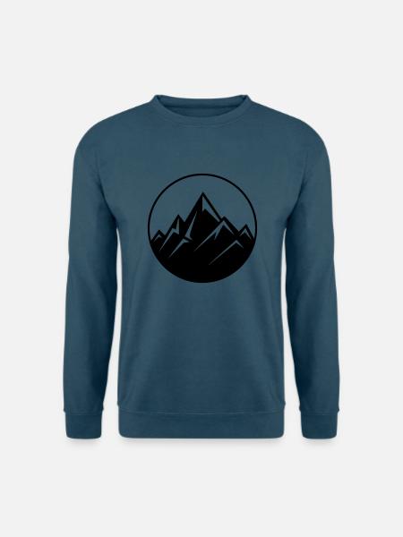 mountain rocks icon - Unisex Pullover - Indigoblau