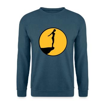 Von Klippe springen - Unisex Pullover - Indigoblau - Vorne