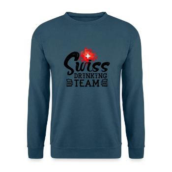 swiss drinking team - Unisex Pullover - Indigoblau - Vorne