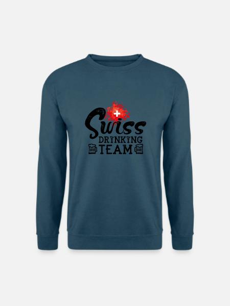 swiss drinking team - Unisex Pullover - Indigoblau
