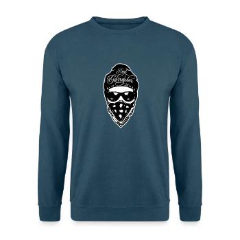 gangster real - Unisex Pullover - Indigoblau - Vorne