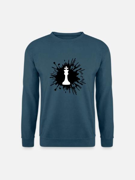 Farbe Klecks Schach - Unisex Pullover - Indigoblau