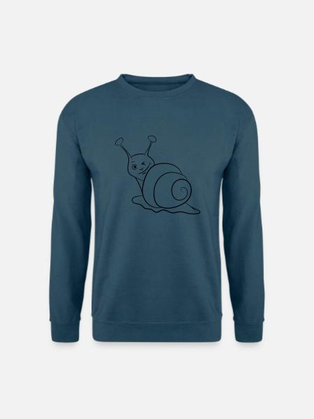 Schnecke lustig zwinkern - Unisex Pullover - Indigoblau