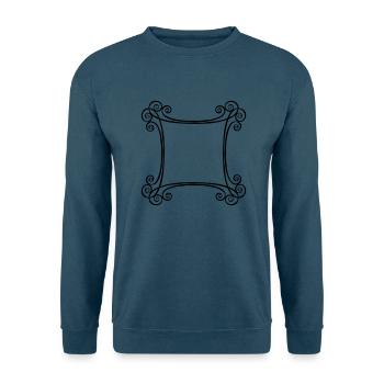 Verzierung Dekorativer Rahmen - Unisex Pullover - Indigoblau - Vorne