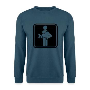 Hobby Logo Angler - Unisex Pullover - Indigoblau - Vorne