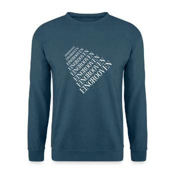 Eingrooven_white_back - Unisex Pullover - Indigoblau - Vorne