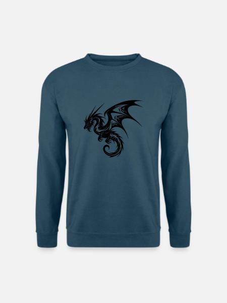 Fliegender Drache im Tattoo Style - Unisex Pullover - Indigoblau