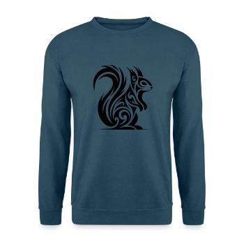 Niedliches Eichhörnchen in Tattoo Style - Unisex Pullover - Indigoblau - Vorne