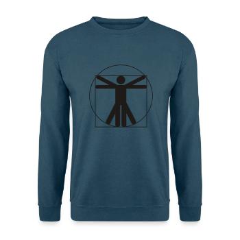 vitruvianischer Mensch - Unisex Pullover - Indigoblau - Vorne