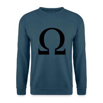 Omega - Unisex Pullover - Indigoblau - Vorne