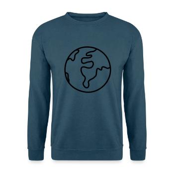Globus - Welt - Unisex Pullover - Indigoblau - Vorne