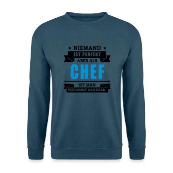 Funshirt Chef - Unisex Pullover - Indigoblau - Vorne