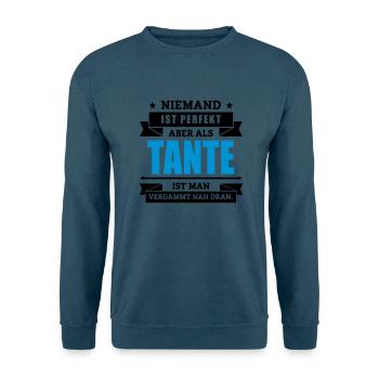 Funshirt Tante - Unisex Pullover - Indigoblau - Vorne