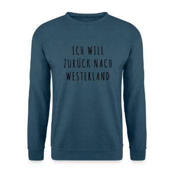 Ich will zurück nach Westerland - Unisex Pullover - Indigoblau - Vorne