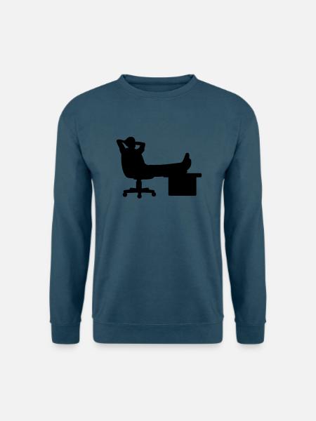 Boss Chef manager silhouette - Unisex Pullover - Indigoblau