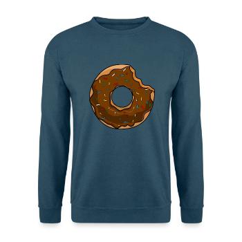 Donut mit Biss Schokolade - Unisex Pullover - Indigoblau - Vorne