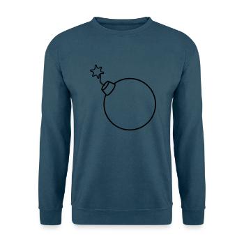 brennt angezuendet rund kugel kreis text stangen b - Unisex Pullover - Indigoblau - Vorne