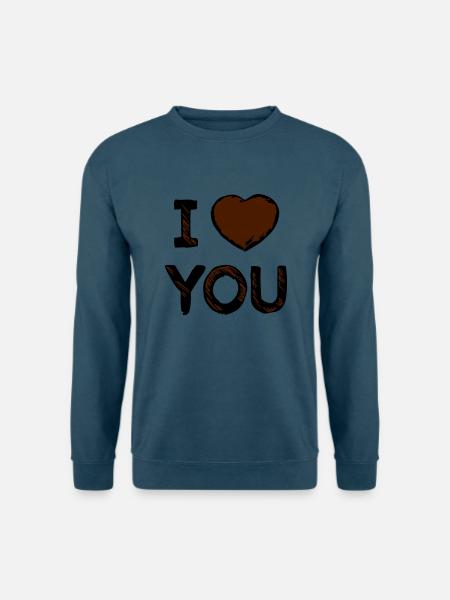 I love you - Unisex Pullover - Indigoblau