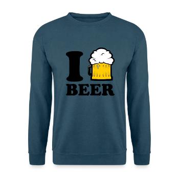 I love beer - Unisex Pullover - Indigoblau - Vorne