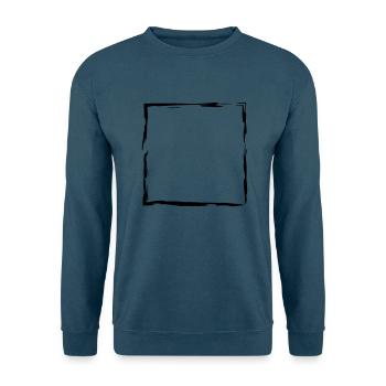rahmen quadrat umrandung viereck eckig pinsel lini - Unisex Pullover - Indigoblau - Vorne